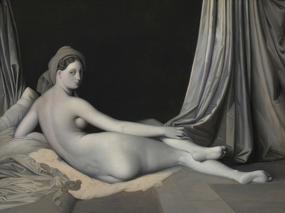 Odalisque in Grisaille, 1824-34 (Monochrome) art print by Jean-Auguste-Dominique Ingres for $57.95 CAD