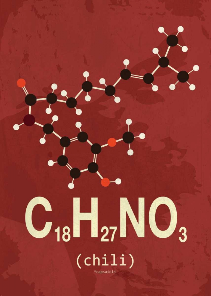 Molecule Chili art print by TypeLike for $57.95 CAD