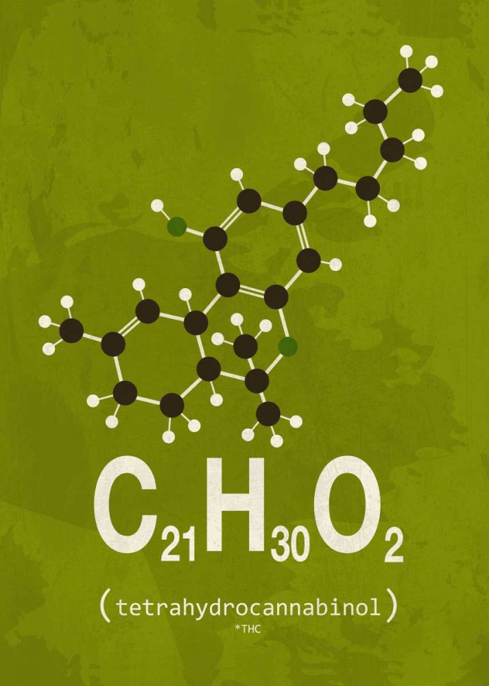 Molecule THC art print by TypeLike for $57.95 CAD