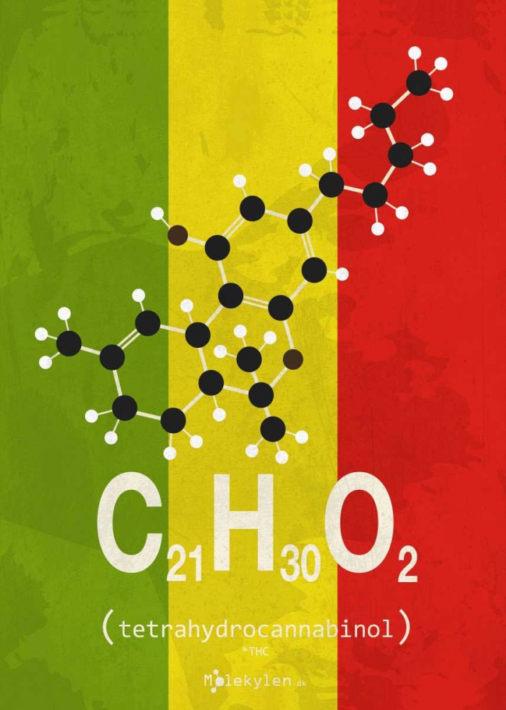 Molecule THC art print by TypeLike for $57.95 CAD