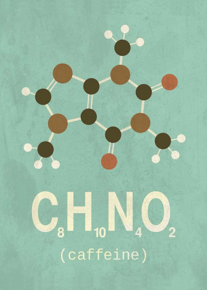 Molecule Caffeine art print by TypeLike for $57.95 CAD