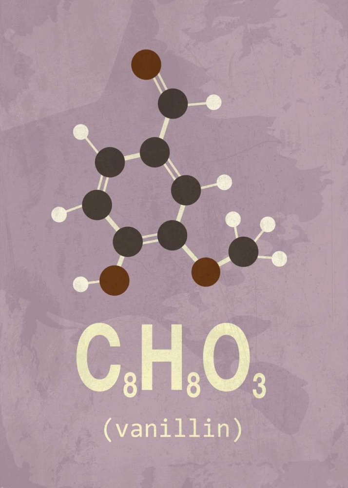 Molecule Vanilin art print by TypeLike for $57.95 CAD