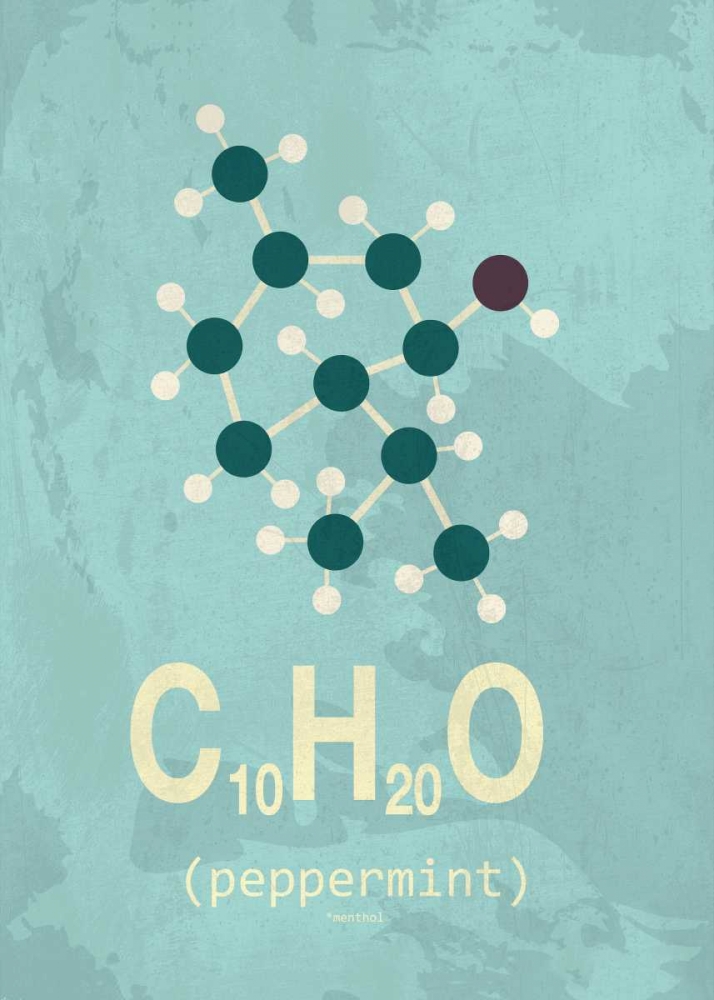 Molecule Peppermint art print by TypeLike for $57.95 CAD
