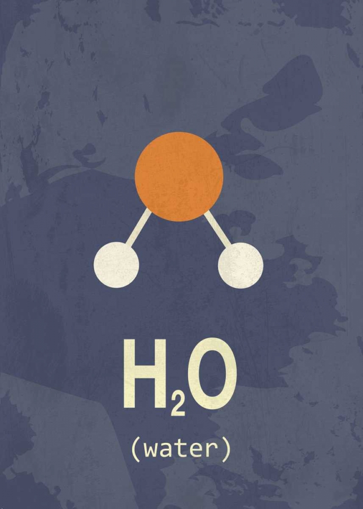 Molecule Water art print by TypeLike for $57.95 CAD
