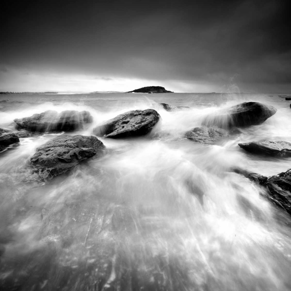 Waves on Rocks art print by PhotoINC Studio for $57.95 CAD