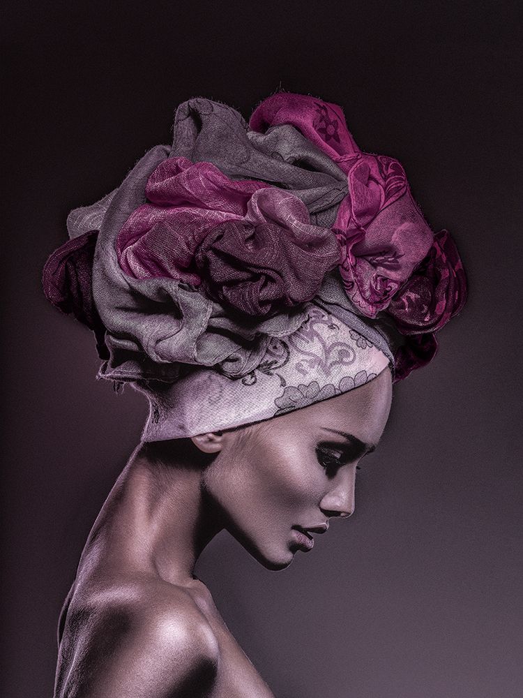 Woman in Thought, Magenta art print by Incado for $57.95 CAD