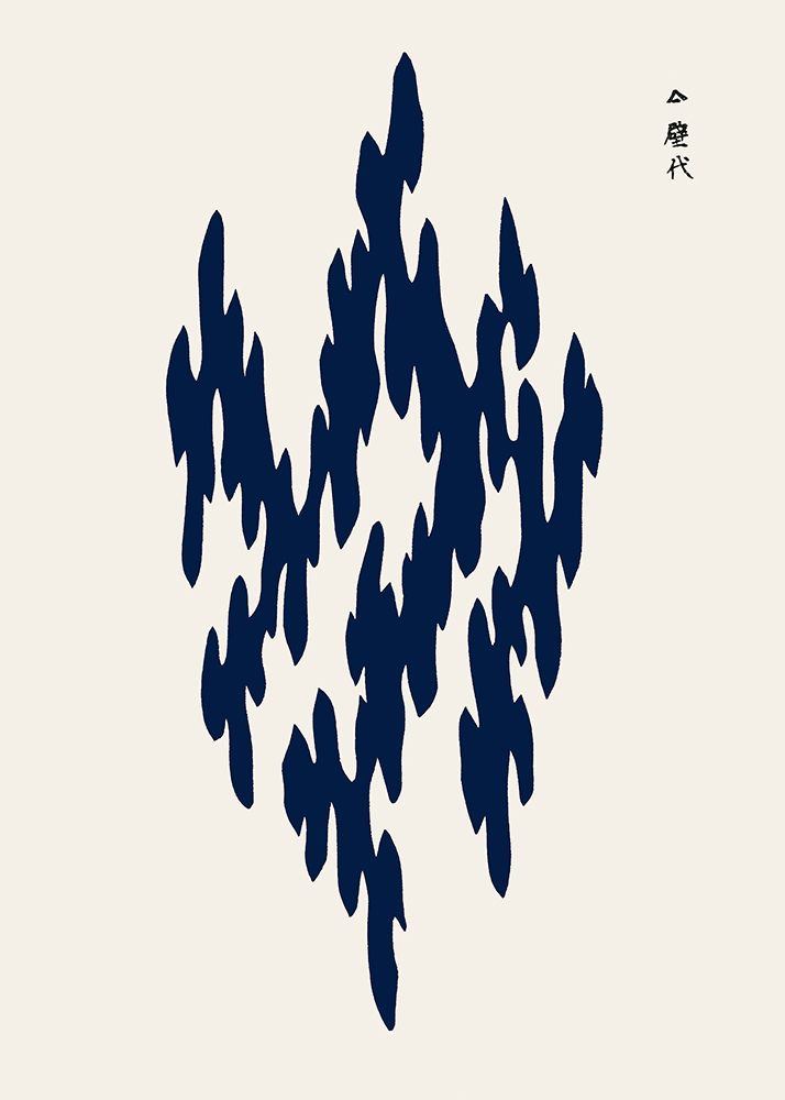 Blue Woodblock III art print by Incado for $57.95 CAD