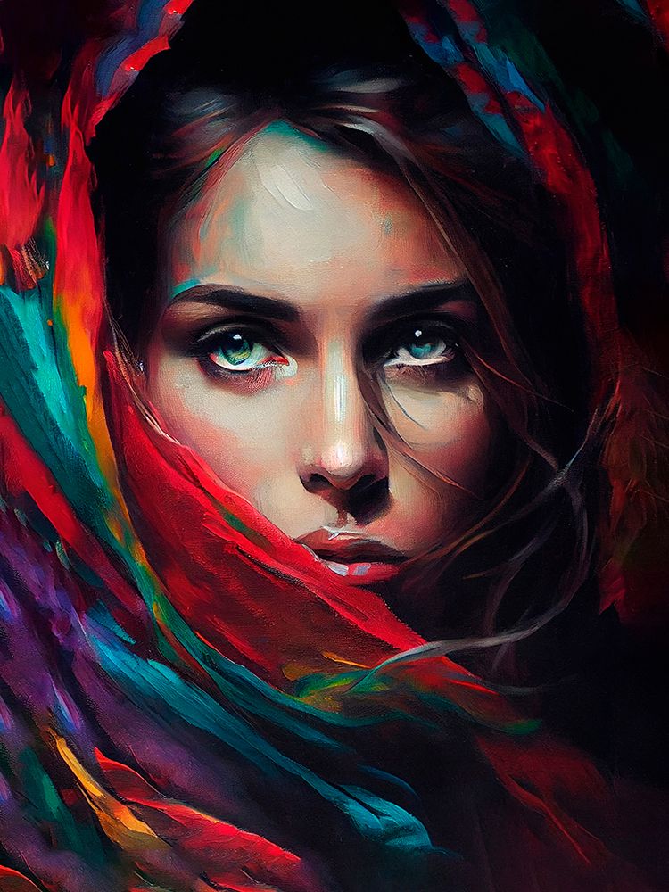 Colorful Head Scarf art print by Incado for $57.95 CAD