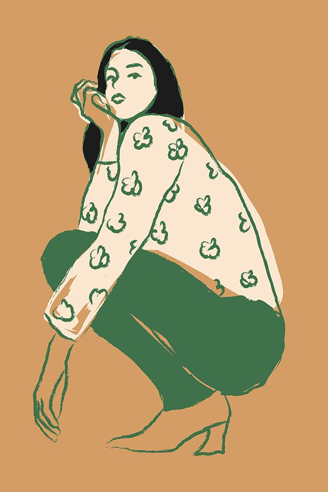 Women Sitting Back art print by Incado for $57.95 CAD