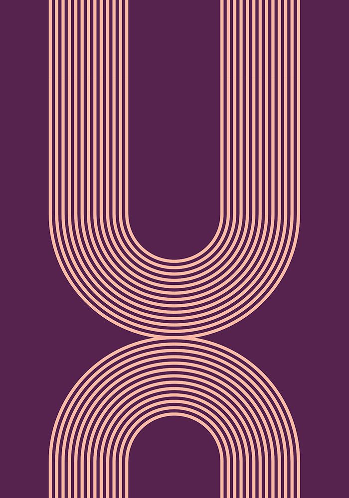Mid Century in Pink and Purple art print by Incado for $57.95 CAD