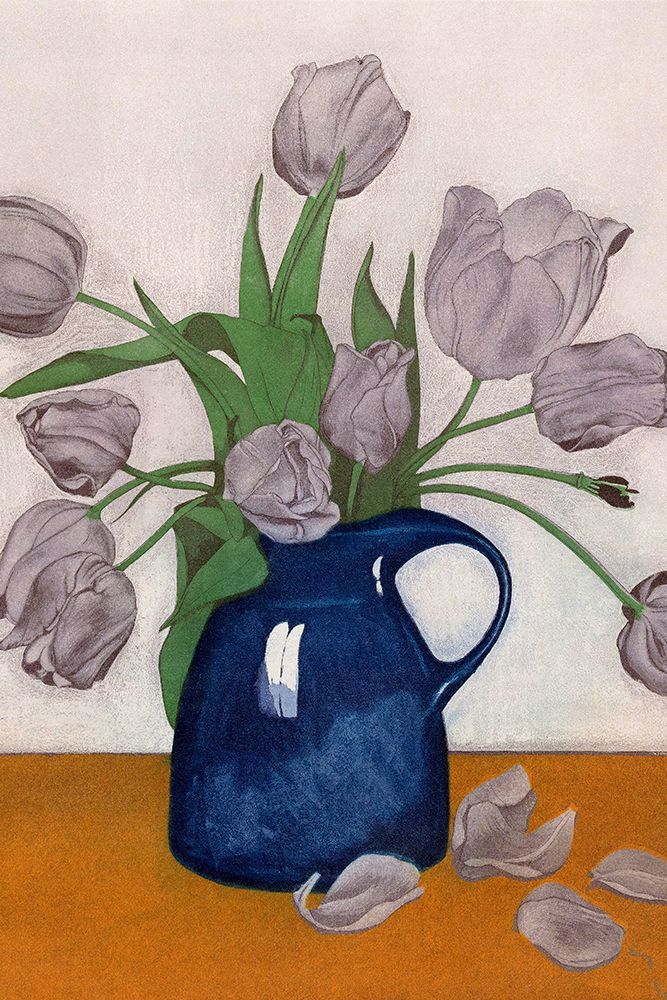 Lilac Tulips in Blue Vase art print by Incado for $57.95 CAD