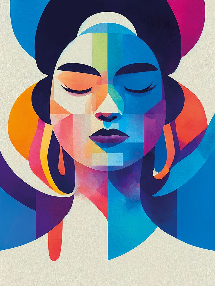 Colorful Portrait art print by Incado for $57.95 CAD