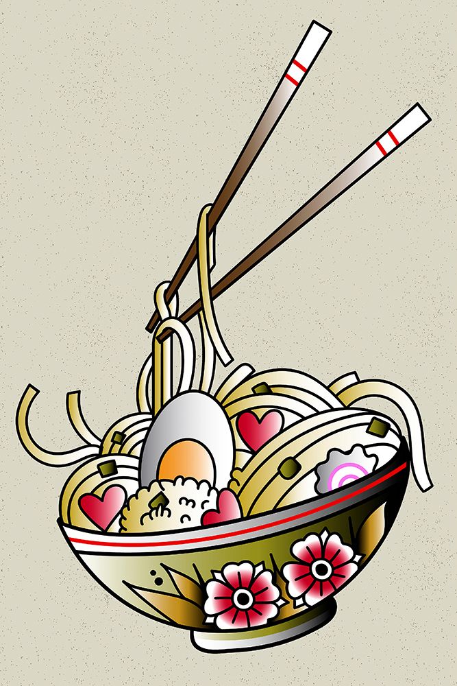 Udon Love art print by Incado for $57.95 CAD