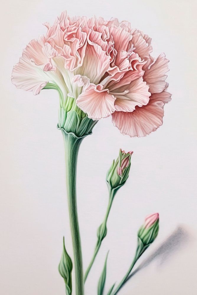 Powder Pink Carnations art print by Incado for $57.95 CAD