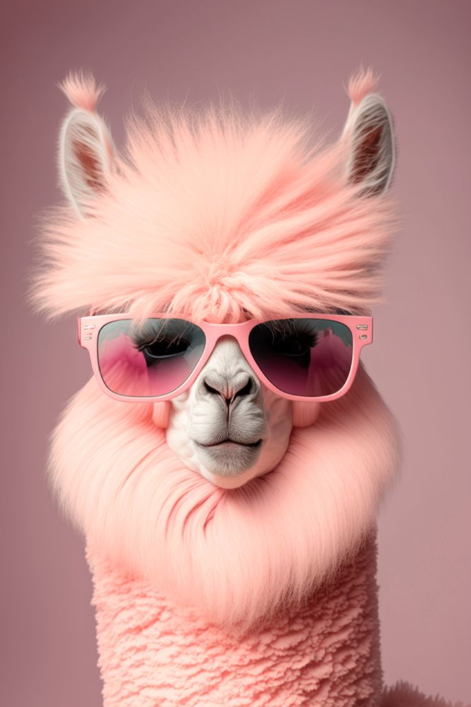 Lama in Sunglasses art print by Incado for $57.95 CAD