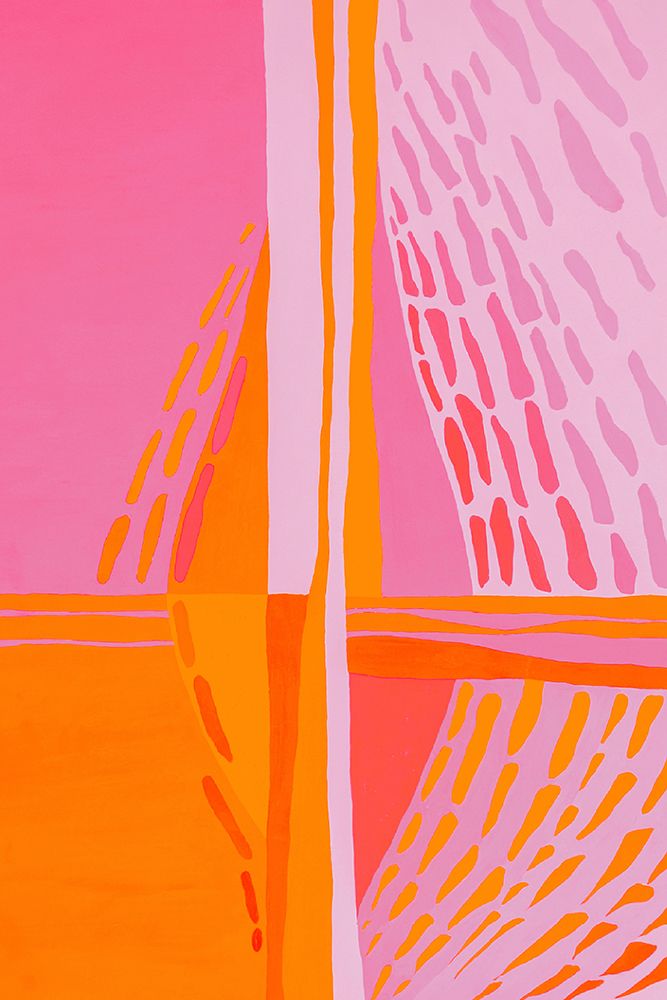 Pink and Orange Abstract art print by Incado for $57.95 CAD