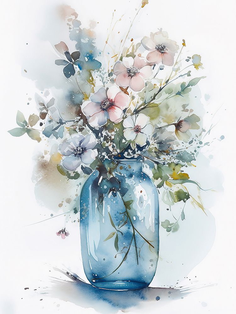 Pale Blue Bouquet art print by Incado for $57.95 CAD
