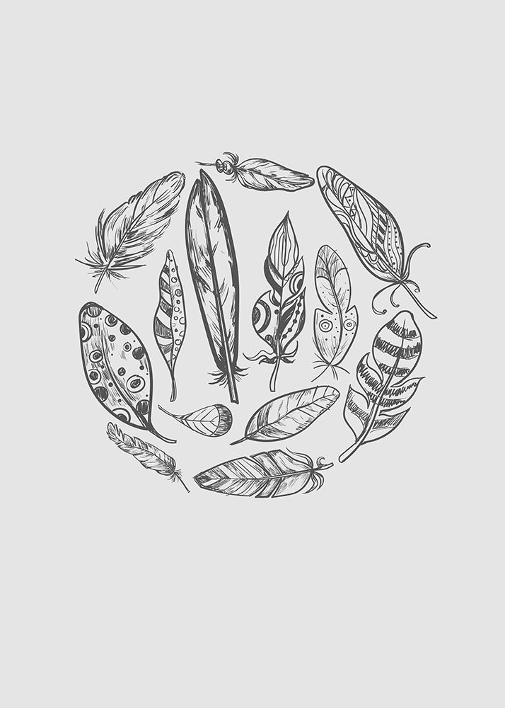 Feather Circle art print by Incado for $57.95 CAD