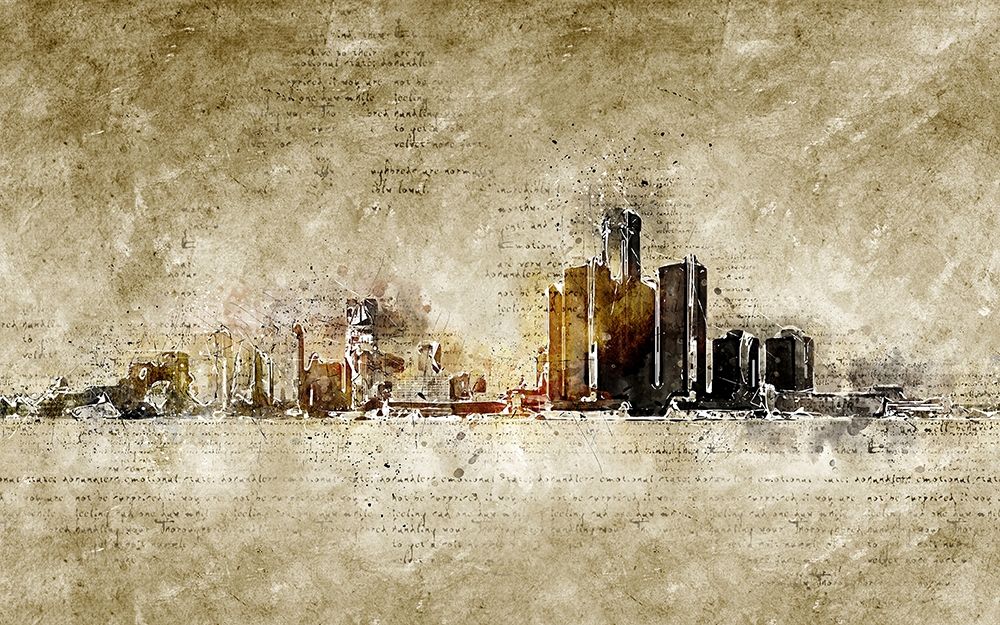 Detroit art print by Incado for $57.95 CAD