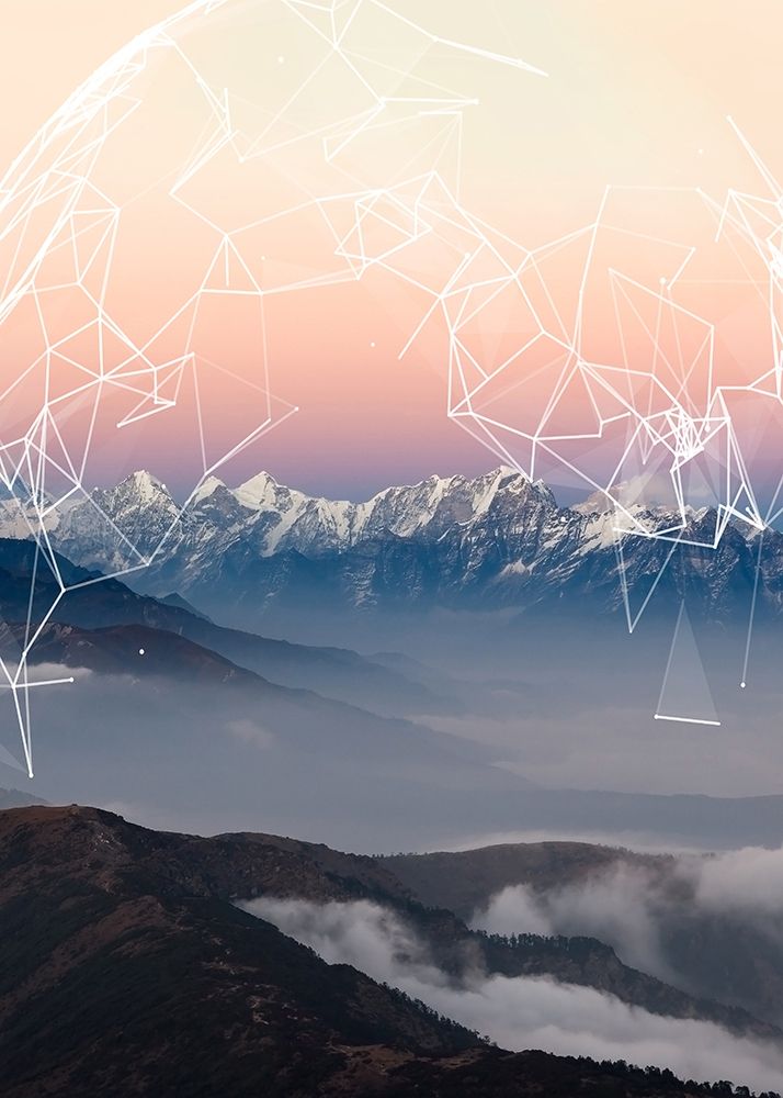 Geo Mountain art print by GeoMania for $57.95 CAD