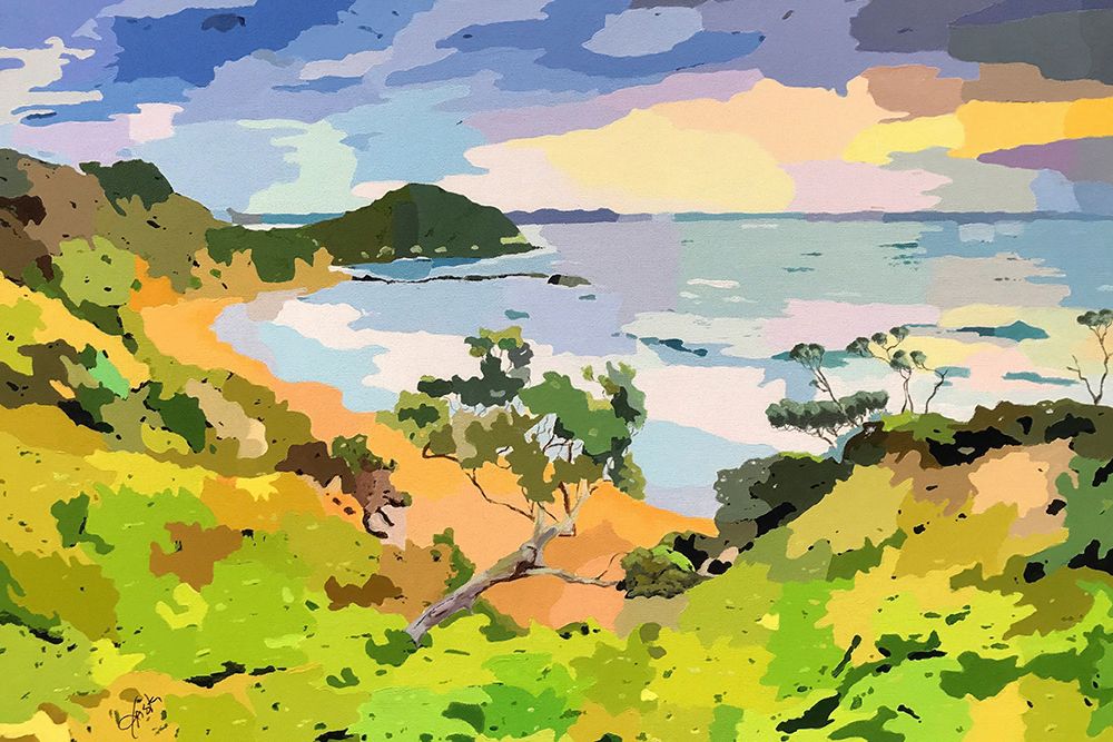 Coastal Impressions - Sunset Over The Bay art print by John Jaster for $57.95 CAD