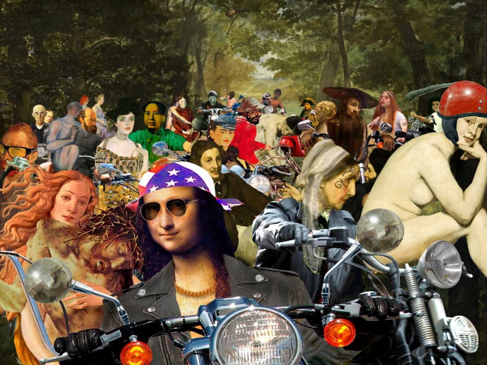 Bikers sur l herbe art print by Barry Kite for $57.95 CAD
