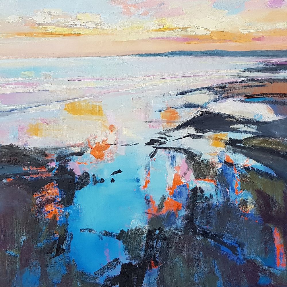 Rock Pool Sunrise art print by Andrew Kinmont for $57.95 CAD