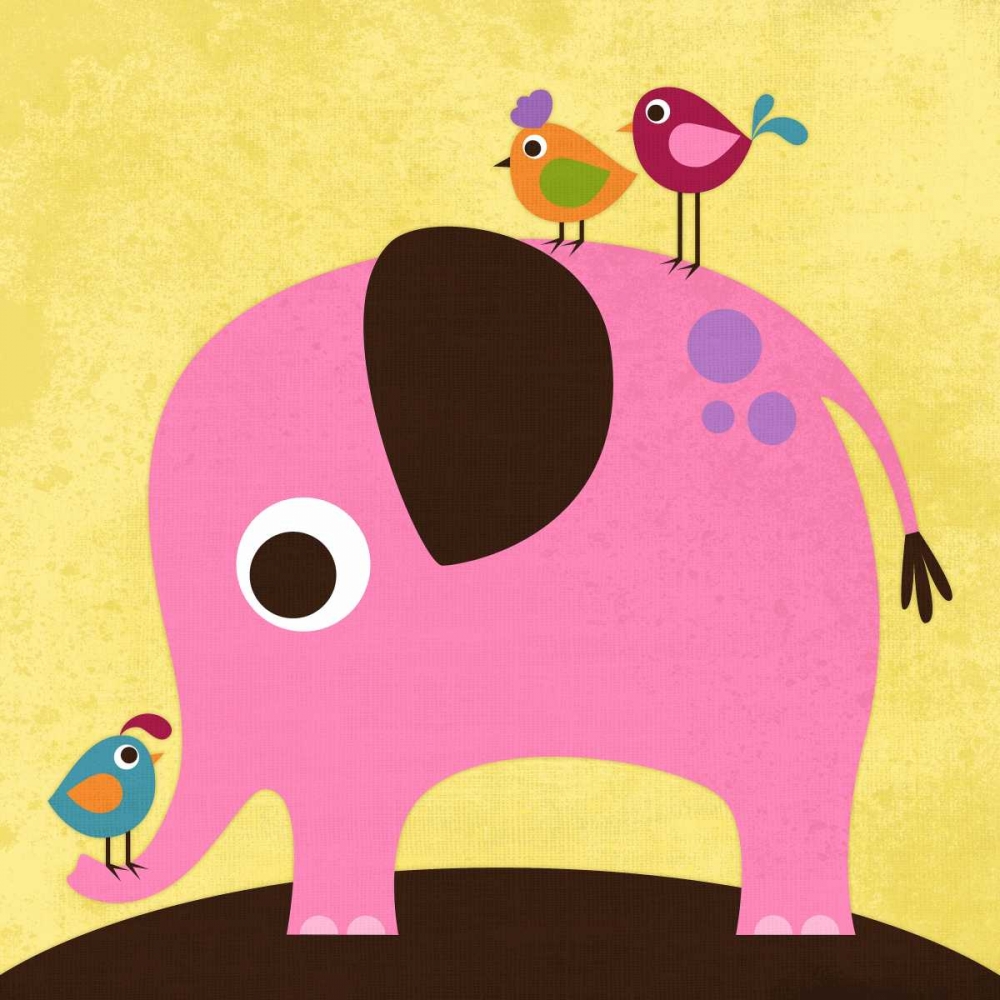 Elephant with Birds art print by Nancy Lee for $57.95 CAD