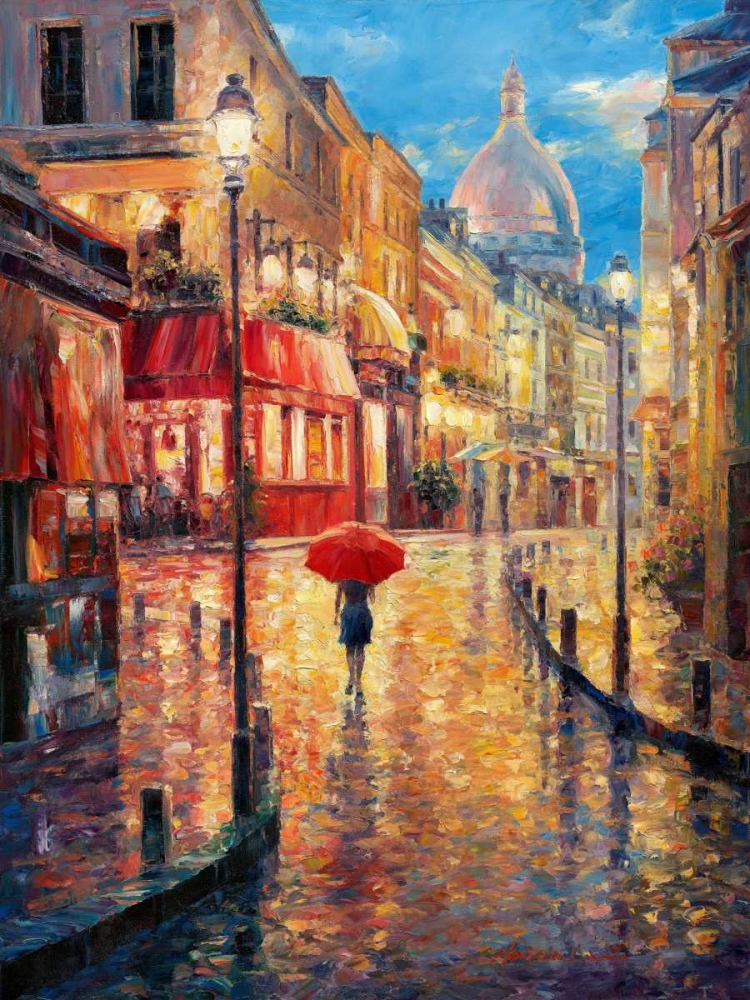 Montmartre Evening art print by Haixia Liu for $57.95 CAD