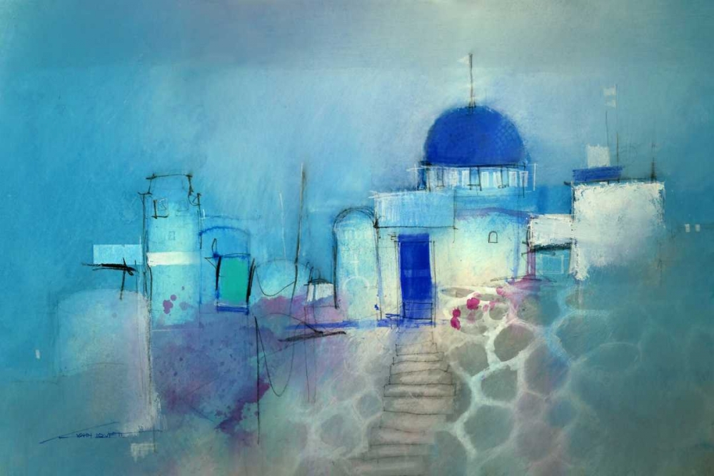 Santorini Blue art print by John Lovett for $57.95 CAD