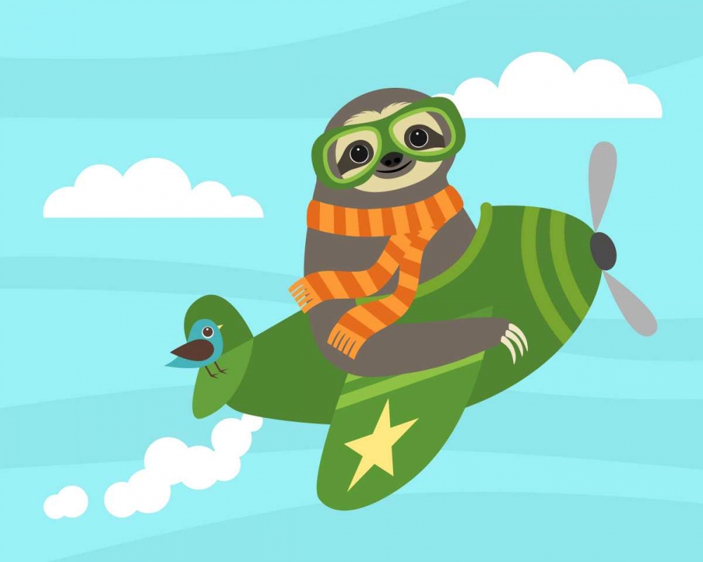 Airborne Sloth art print by Nancy Lee for $57.95 CAD