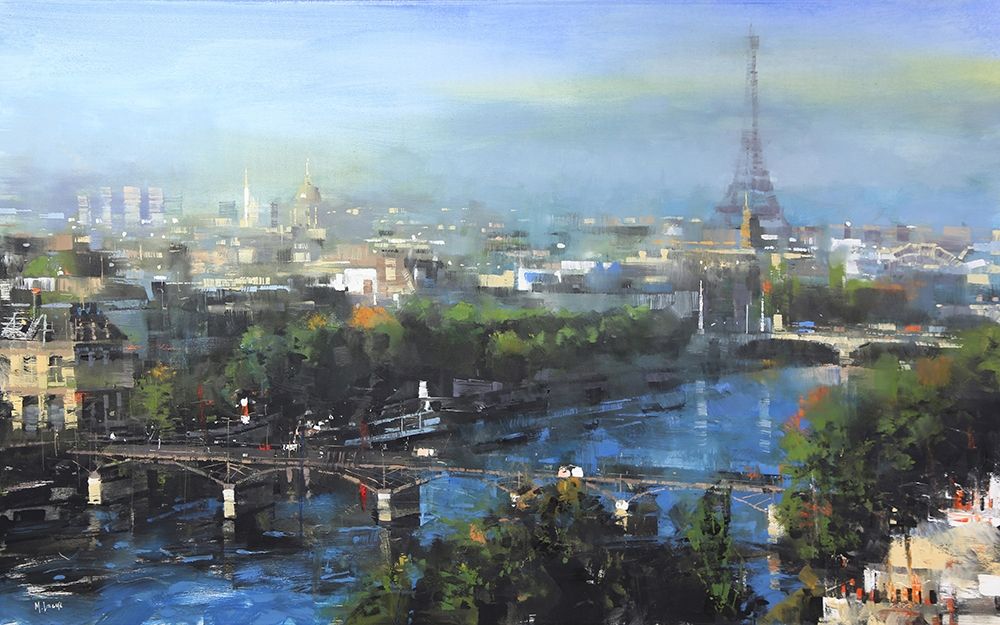 Paris Pedestrian Bridge art print by Mark Lague for $57.95 CAD