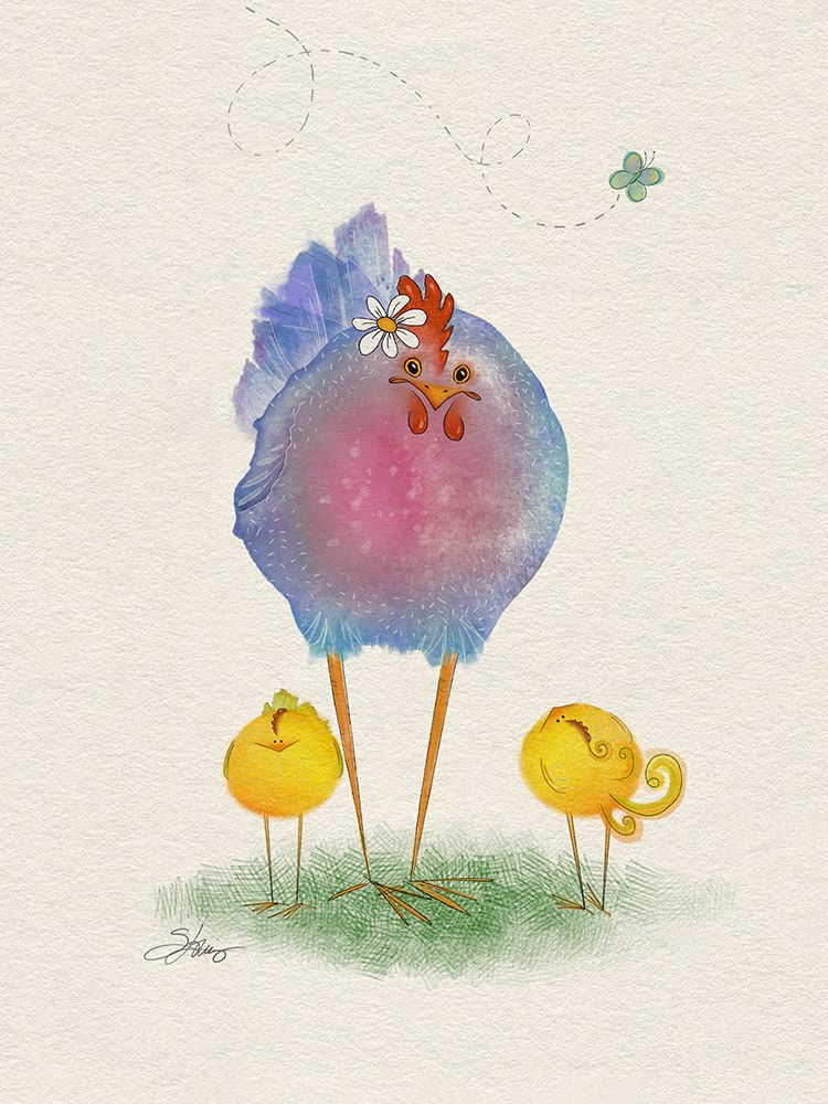 Flora Hen art print by Shanda Louis for $57.95 CAD