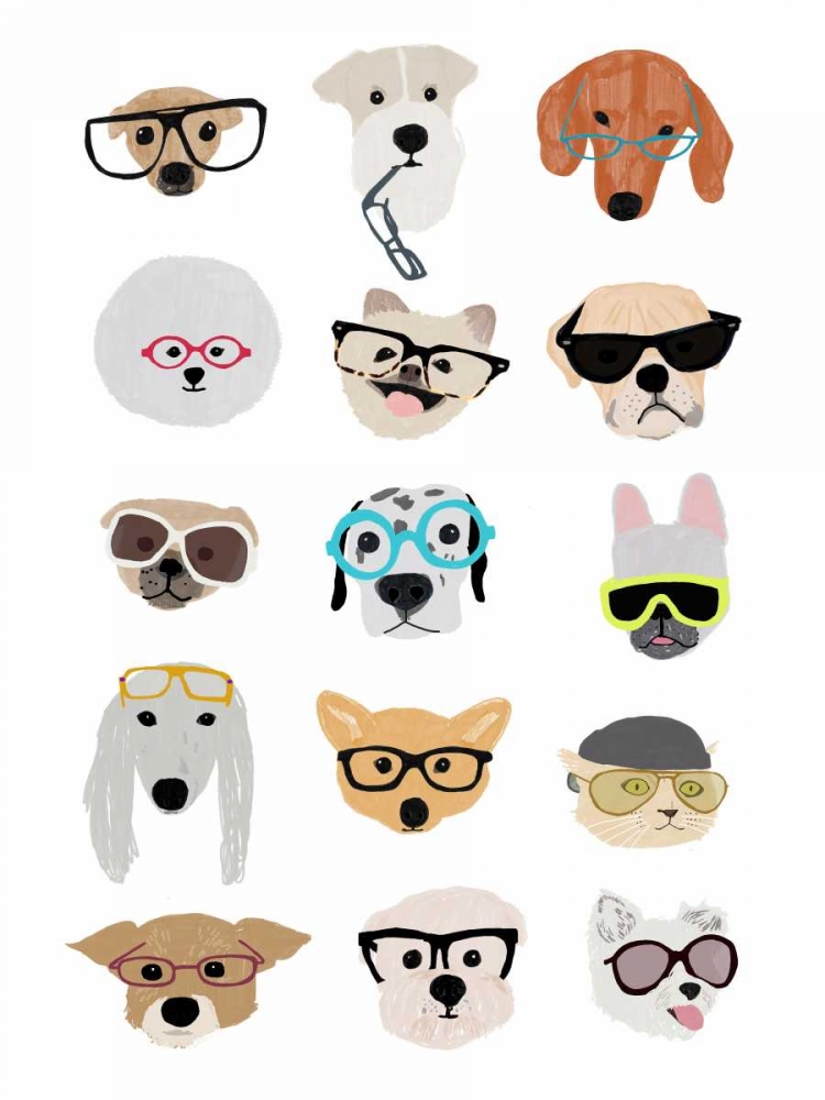 Dogs with Glasses art print by Hanna Melin for $57.95 CAD