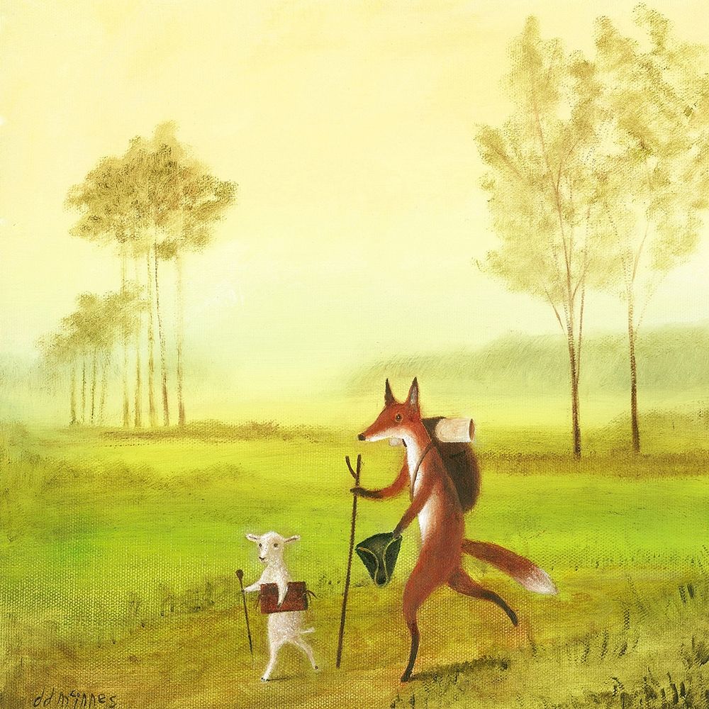 Master Lamb and His Painting Master art print by DD McInnes for $57.95 CAD