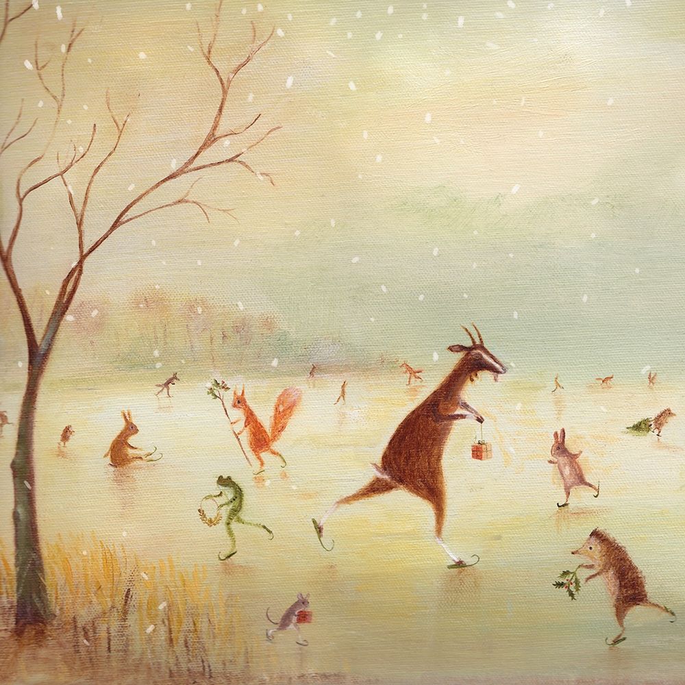 The Winter Skaters art print by DD McInnes for $57.95 CAD