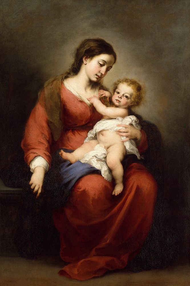 Virgin and Child art print by Bartolome Esteban Murillo for $57.95 CAD
