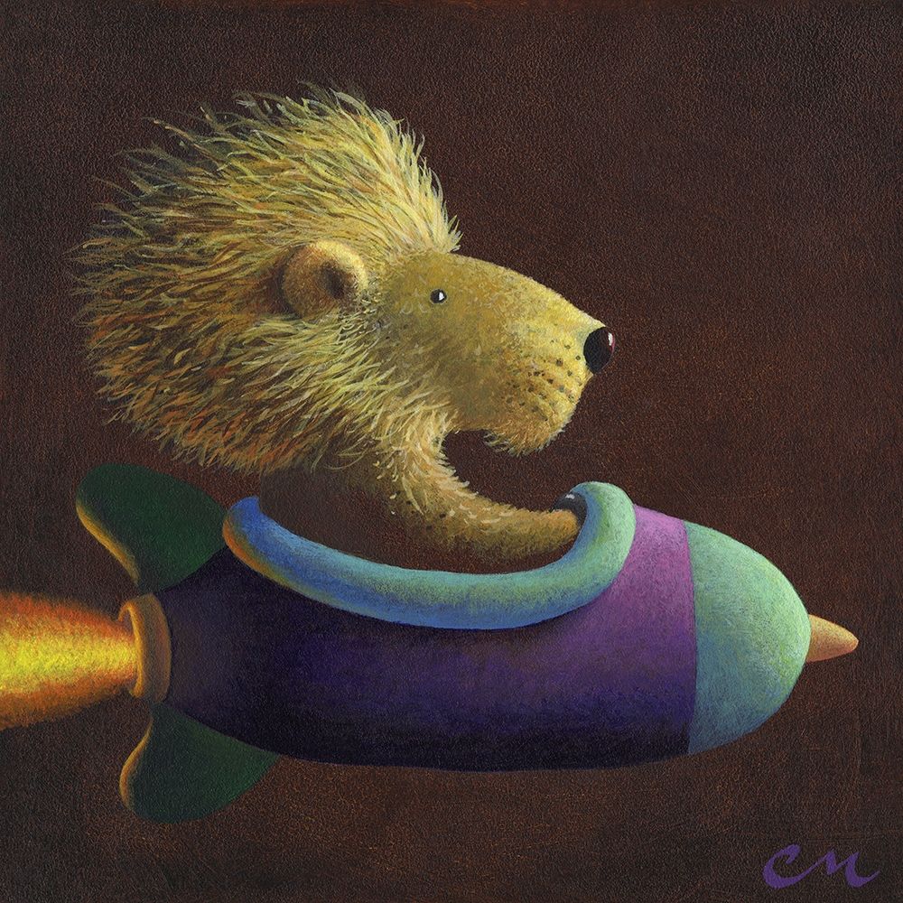 Rocket Lion art print by Chris Miles for $57.95 CAD