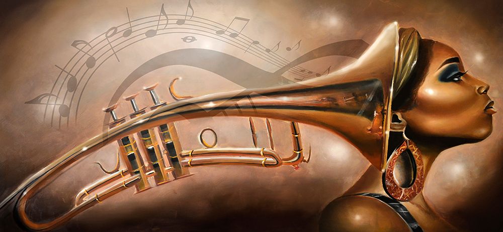 She Is Music art print by Salaam Muhammad for $57.95 CAD