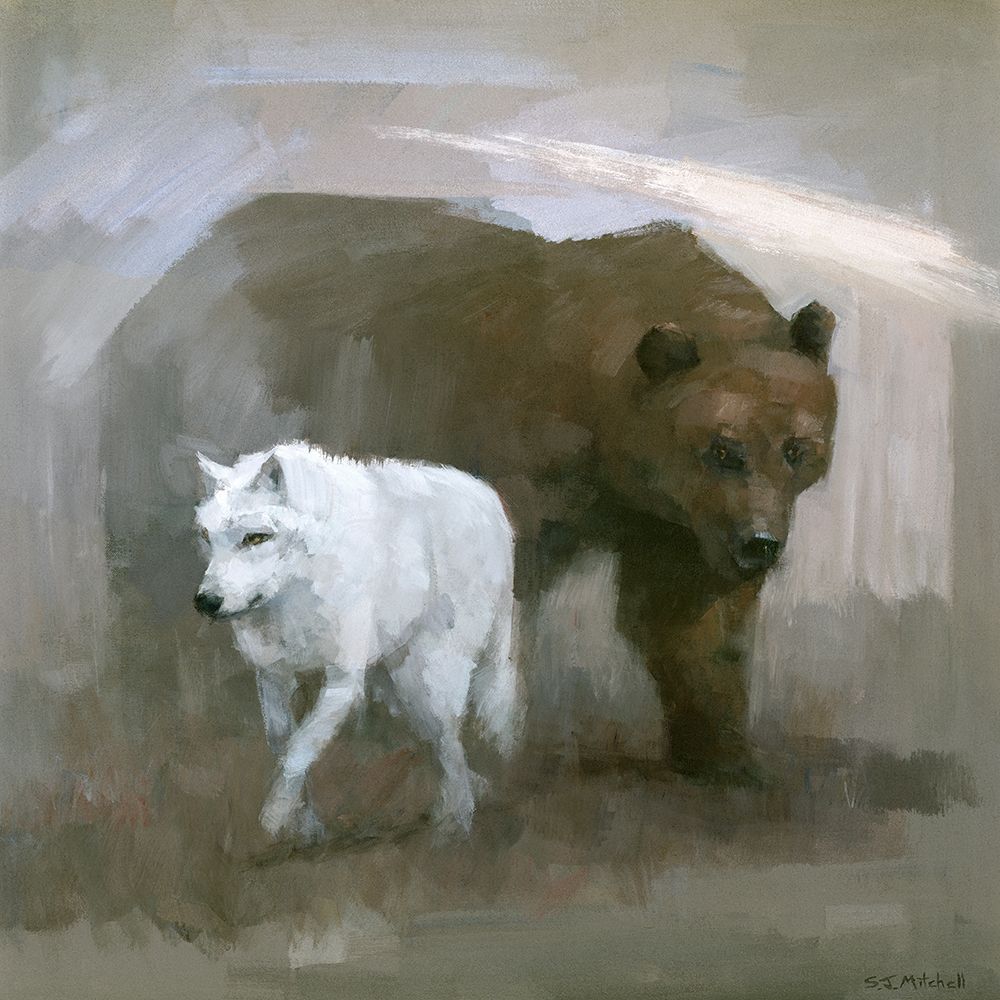 White Wolf, Brown Bear art print by Stephen Mitchell for $57.95 CAD