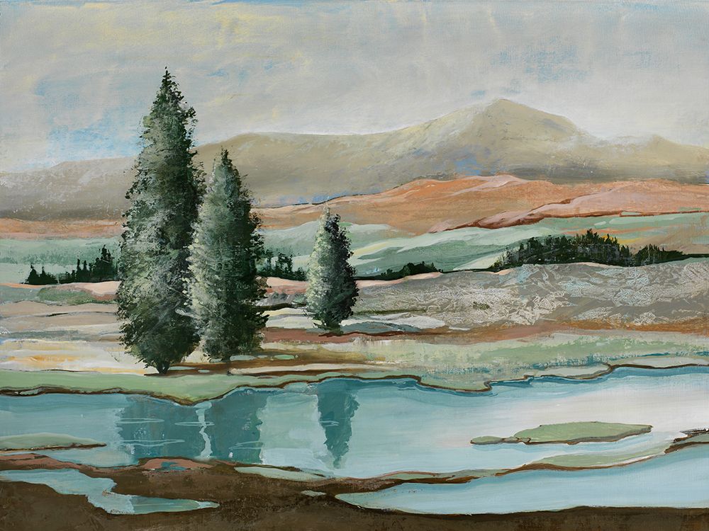 Trees Across The River art print by Max Maxx for $57.95 CAD