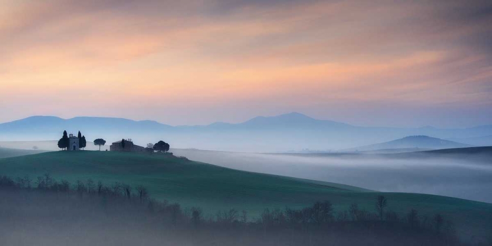 Capella di Vitaleta at Dawn Tuscany I art print by Andy Mumford for $57.95 CAD