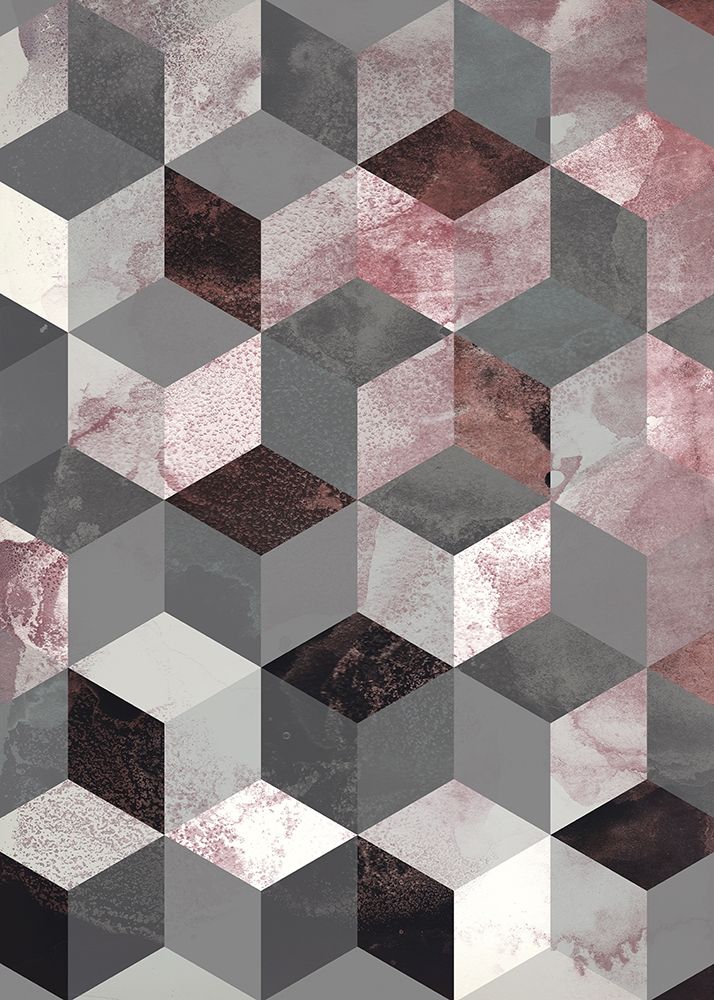 Cubes Rose art print by Design Fabrikken for $57.95 CAD