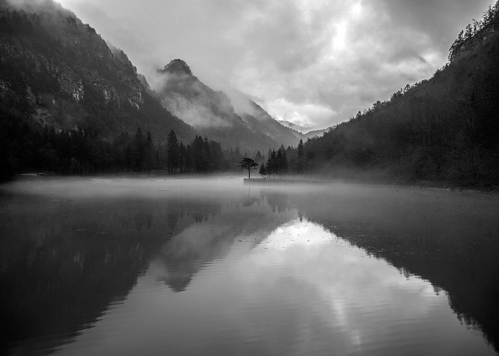Mountain Lake art print by Design Fabrikken for $57.95 CAD