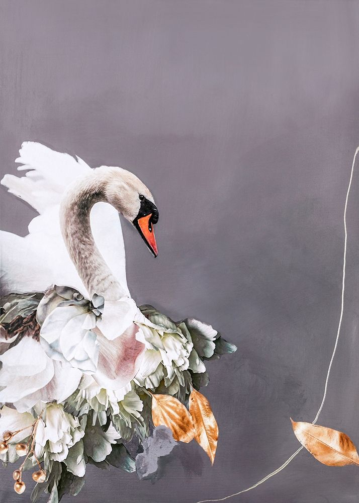 Swan Gold 1 art print by Design Fabrikken for $57.95 CAD
