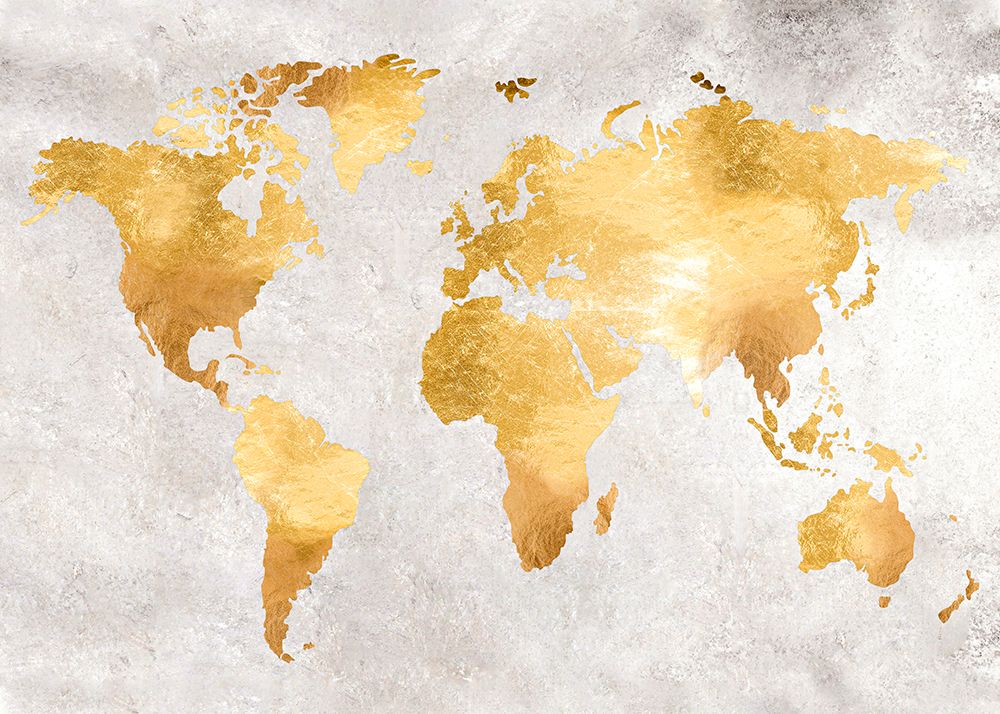 Gold World art print by Design Fabrikken for $57.95 CAD