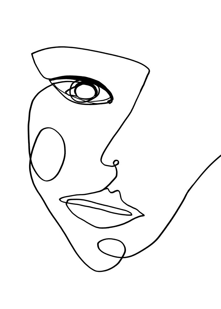 Face Line 2 art print by Design Fabrikken for $57.95 CAD