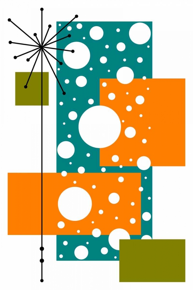 Lacuna - Aqua and Orange art print by Tonya Newton for $57.95 CAD
