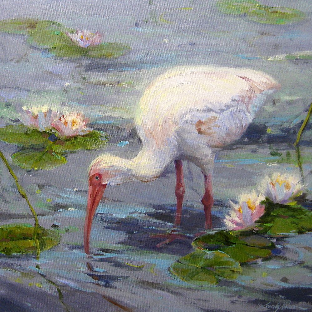 Ibis and Lilies art print by Sandy Nelson for $57.95 CAD