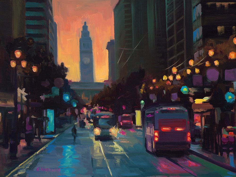 Ferry Building and Market art print by Erica Pollock Norelius for $57.95 CAD
